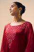 Red isha kurta with pants