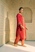 Red seerat kurta with pants