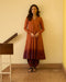 Rekha mati orange and mehroon kurta