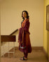 Rekha mati orange and mehroon kurta
