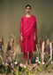 Resonance fuchsia pink double layer tunic set