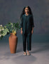 Resonance indigo double layer shirt with pants