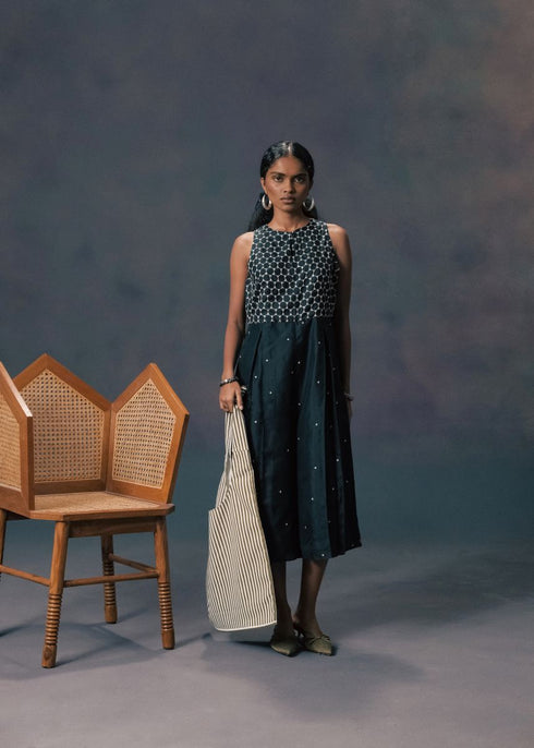 Resonance indigo jacket with jumpsuit