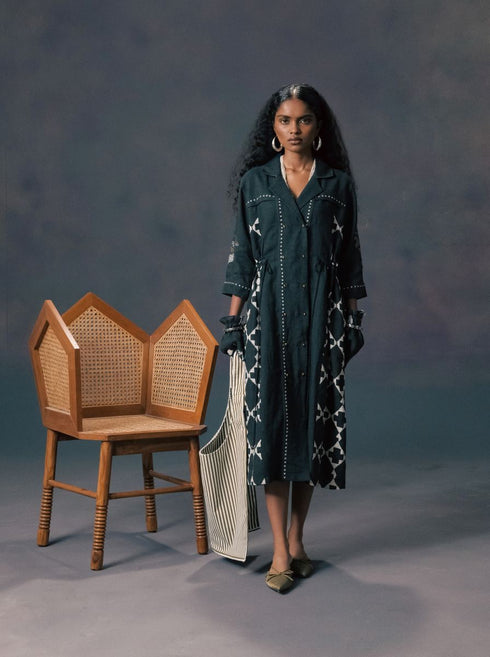 Resonance indigo shirt dress