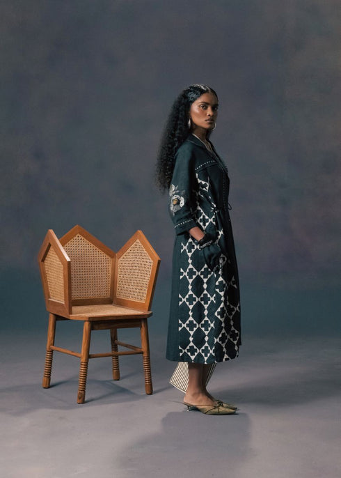 Resonance indigo shirt dress