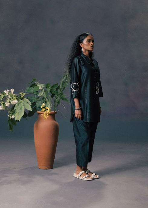 Resonance indigo shirt set