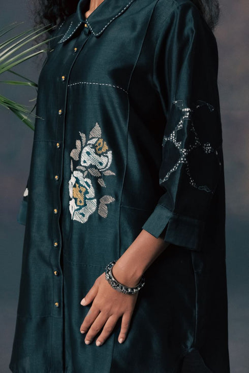 Resonance indigo shirt set