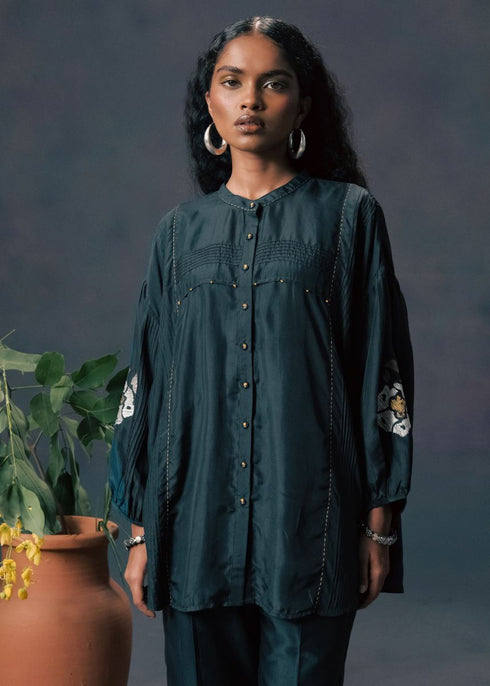 Resonance indigo shirt with pants