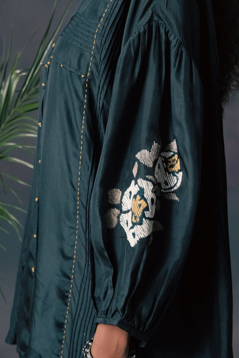 Resonance indigo shirt with pants