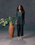 Resonance indigo shirt with straight pants