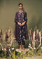 Resonance lavender discharge print pleated tunic set
