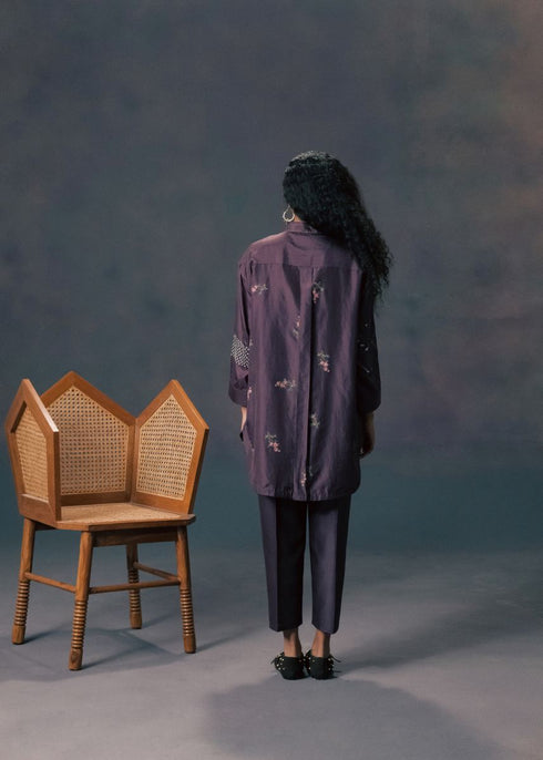 Resonance lavender drop shoulder shirt with pants