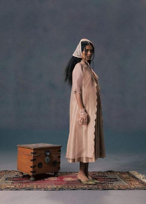 Resonance mocha mousse jacket with strap dress