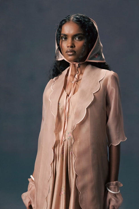 Resonance mocha mousse jacket with strap dress