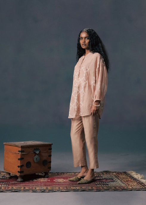 Resonance mocha mousse pintuck shirt with pants