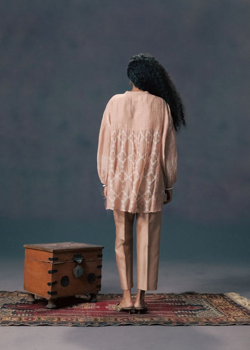 Resonance mocha mousse pintuck shirt with pants