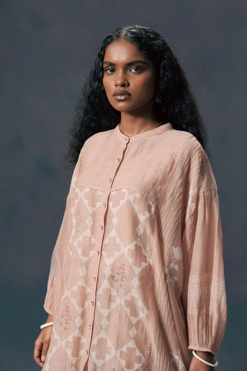 Resonance mocha mousse pintuck shirt with pants