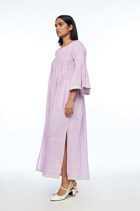 Reversa mauve pleated dress