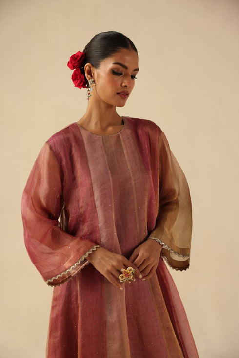Rimjhim peach kurta set