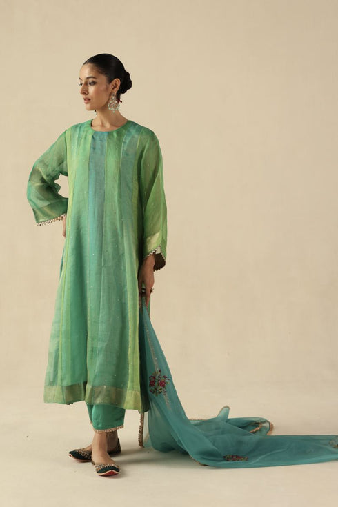 Rimjhim turquoise kurta set