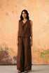 Riva cognac jacket with top and pants
