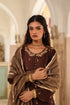Riwayat brown and purple applique long kurta set