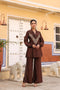 Riwayat brown pintuck co-ord set