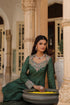Riwayat emerald green printed kalidar set