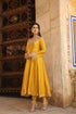 Riwayat mustard printed kalidar set