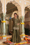 Riwayat olive green printed sharara set