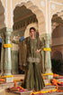 Riwayat olive green printed sharara set
