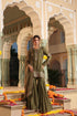 Riwayat olive green printed sharara set