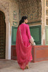 Riwayat pink printed kalidar set