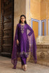 Riwayat purple heavy long kurta set