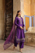 Riwayat purple heavy long kurta set