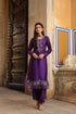 Riwayat purple heavy long kurta set