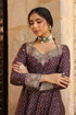 Riwayat purple printed kalidar set