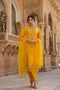Riwayat yellow heavy long kurta set