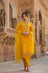 Riwayat yellow heavy long kurta set