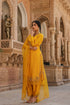 Riwayat yellow heavy long kurta set