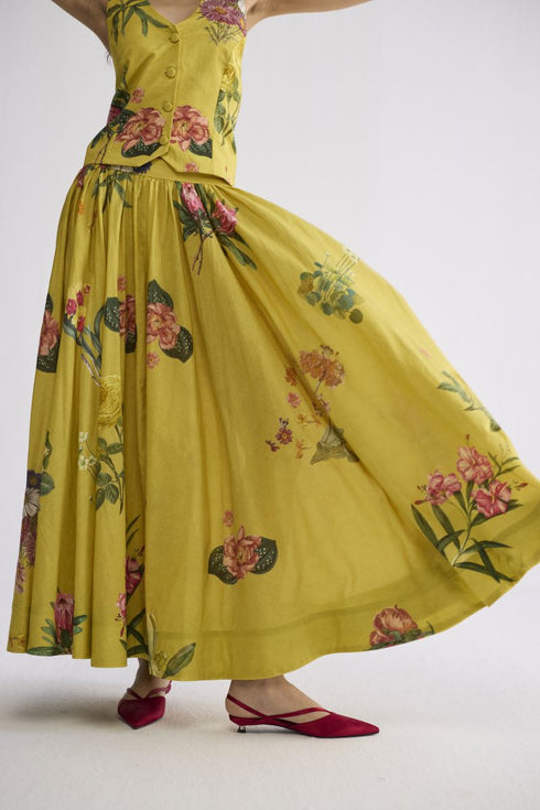 Romy halterneck waistcoat and skirt set