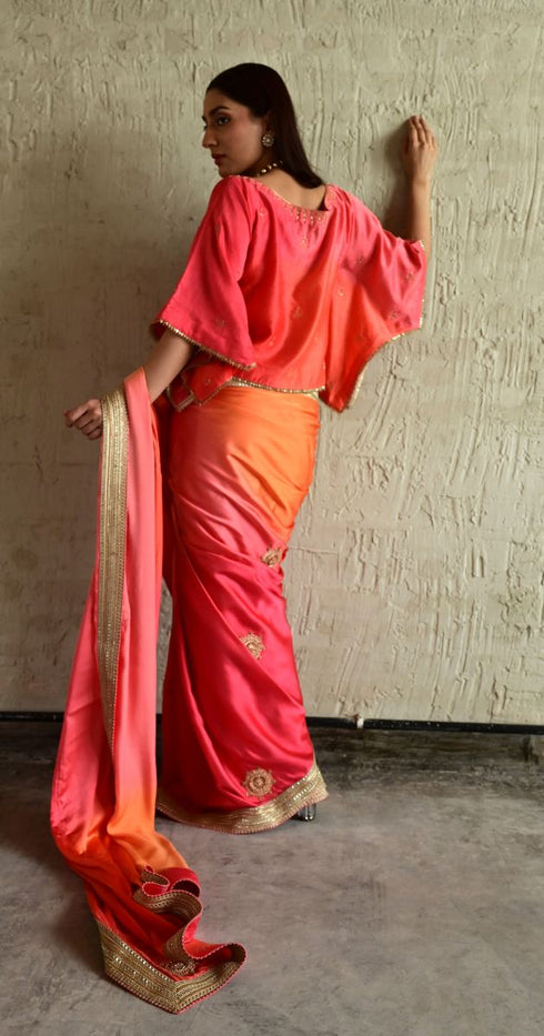 Roop pink shaded sari