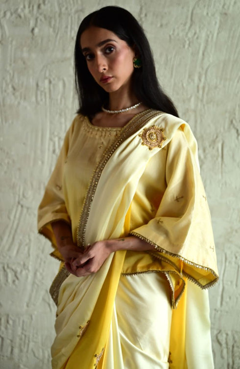 Roop yellow shaded sari