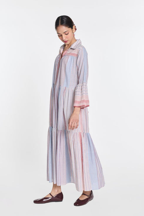Roscoea collared maxi dress