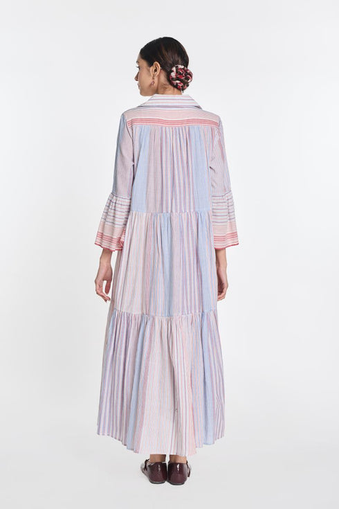 Roscoea collared maxi dress