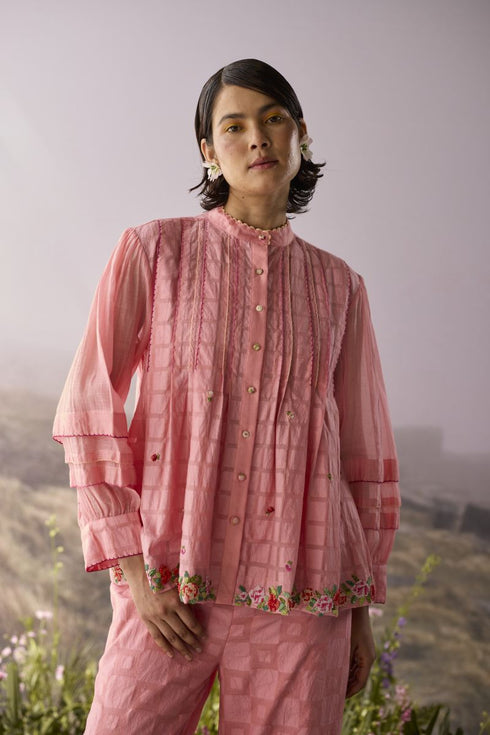Rose checkered shirt