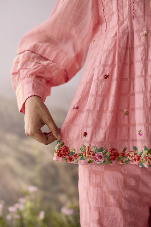 Rose checkered shirt