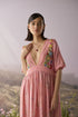 Rose floral maxi dress
