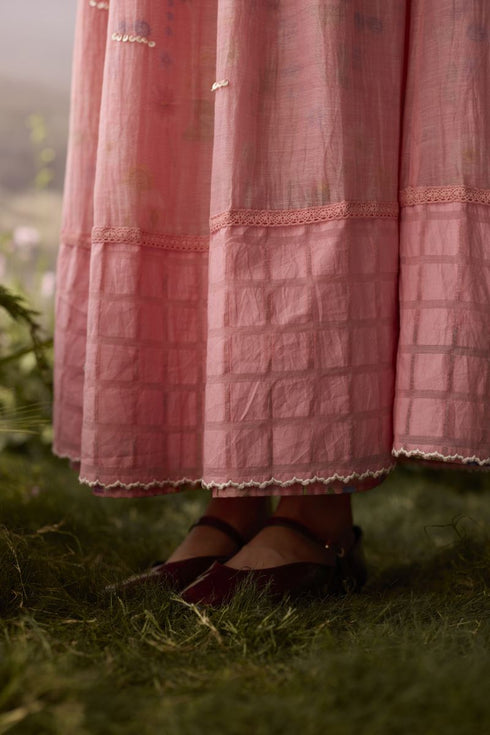 Rose floral maxi dress