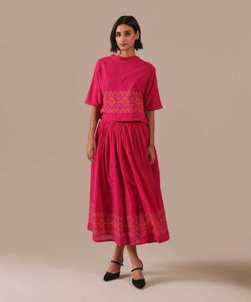 Rose glow top with skirt